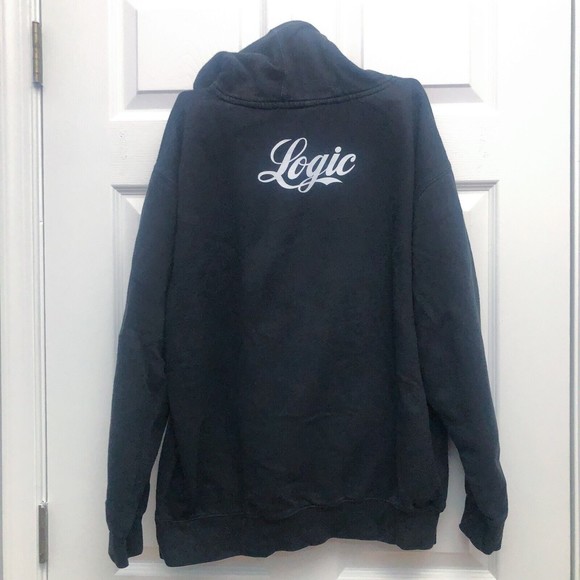 Logic Adult Large "EVERYBODY" Pullover Hoodie, Black - Picture 3 of 6